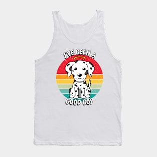 Cute dalmatian dog is a good boy Tank Top